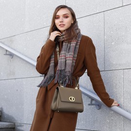 Top Handle Bag Fashion Leather Satchel Bag for Ladies with Multiple Internal Pockets Leather tote bag for Women.