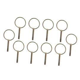 KICHOUSE 10pcs Spring-loaded Lynch Pin Plated Hitch Pin Lock Fastener for Trailer Hitch Tractor