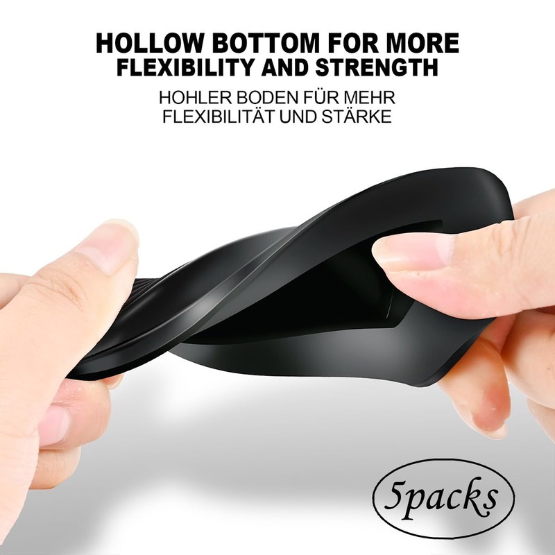 5pcs Big Rubber Doorstop Wedge Suitable for All Floors Non-Scratching