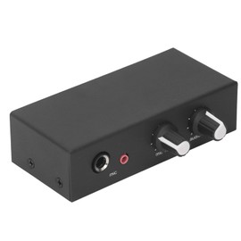 Stereo Sound Preamp, Microphone Headphone Amplifier with 3 Ports, Professional Phonograph Preamp, Ideal for Small Home Music Studios, Drum Kits