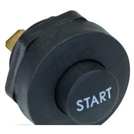 phil trade Start Button Button Switch 12 24 V Volt Car Black Round Retro E11