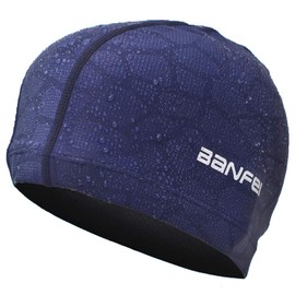 sibling Latest Swim Cap, Swimming Cap, Swimming Cap, Loose Size, 21.7 - 26.0 inches (55 - 66 cm), Unisex, Adult, Student, Quick Drying, For Hot Springs, Pools, Sea Bathing (Blue)