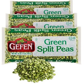 Gefen Green Split Peas, 16oz (3 Pack) | Great in Salads, Soups and Stews | Certified Kosher