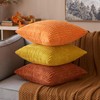 MIULEE Pack of 2 Corduroy Square Cushion Cover Caramel 40x40