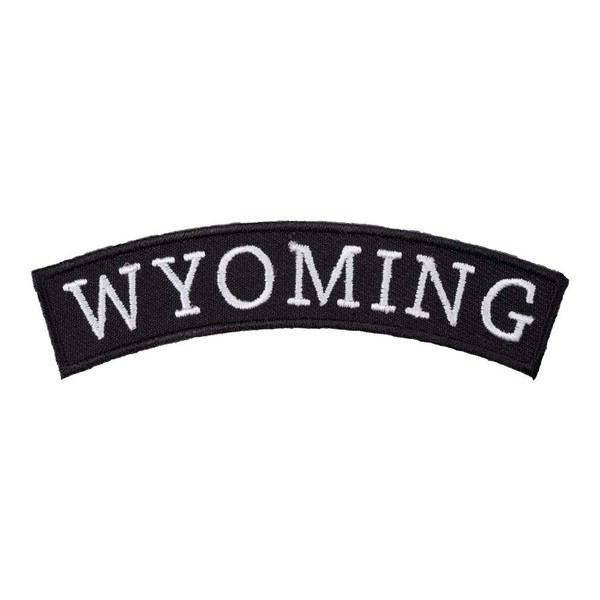 PatchStop Wyoming State Top Rocker Biker Patches for Vests Motorcycle