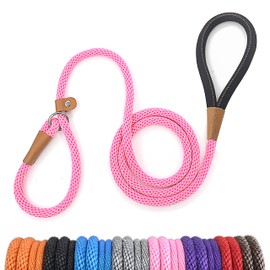lynxking Slip Lead Dog Leash 8 FT x 1/ inchesStrong Heavy Duty Dog Rope Leash Braided Comfortable Handle for Small Medium Large Dogs