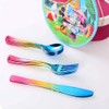 Supernal 120pcs Rainbow Silverware,Gold Plastic Silverware,Rainbow Plastic Cutlery,Rainbow Party Flatware,Pink