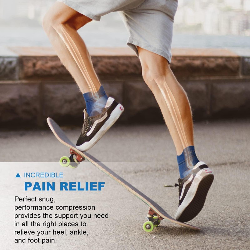 6 Pairs Compression Socks with Arch Support for Plantar Fasciitis