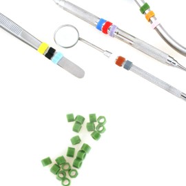 Silicone Color Bands for Instruments Identification Sold in Packs of 20 Bands Each Select Color Options | Medixplus (Green)