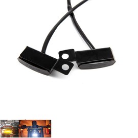 evomosa Motorcycle Mini LED Indicator Light Flowing Water Flashing Indicator Lamp Indicator Light (Black)
