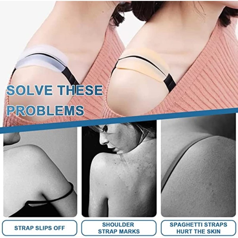 EIMGO Silicone Bra Strap Cushions Holder Non-Slip Comfort Shoulder Protectors