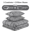 downluxe Pintuck Queen Comforter Set with 2 Pillow Shams -