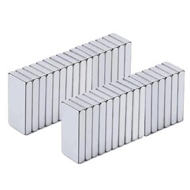 rhinocats 32 Pcs Strong Bar Magnets,20x10x 3mm Small Powerful Rectangular Magnets for Crafts DIY Tool Storage Science Office