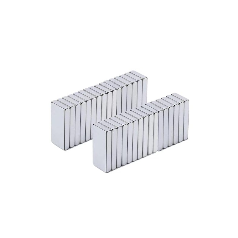 rhinocats 32 Pcs Strong Bar Magnets,20x10x 3mm Small Powerful Rectangular