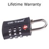 TSA Approved Luggage Locks (2 Pack) OW-Travel ABS 3 Digit