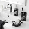 Douceur d'Intérieur Soap Dispenser, Ceramic, Black/Silver, Distributeur Savon