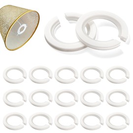 Lyeteung Pack of 15 E27 to E14 Lampshade Ring Converter, 42 mm to 29 mm Lampshade Adapter Rings, Lampshade Reducing Ring Adapter Washer, for Fitting Lampshades to Bayonet
