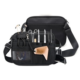 Littofy Nurse Fanny Pack Black - adjustable belt with Medical Gear Pockets, Multi-Compartment Nurse Organizer Pockets for Work & Everyday Use Hobby