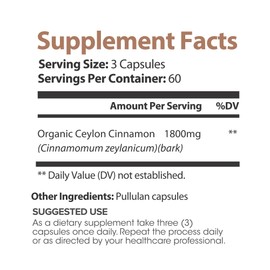 Lumen Naturals Cinnamon for Women – Ceylon Cinnamon – 1800mg Per Serving – 180 Veggie Capsules – 60 Servings – Non-GMO, Gluten-Free, Vegan Formula