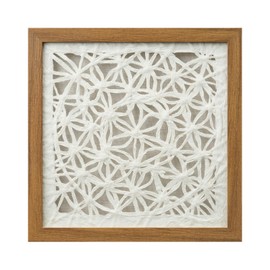 FOLKOR Boho Wall Art Living Room Decor, 12" Framed Rice Paper Shadow Box Art for Bedroom Decoration, Abstract Floating Wall Hanging Sculpture Accent for Modern Contemporary Home Improvement