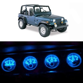 WLJH Bright Ice Blue Instrument Panel Gauge Cluster Speedometer Tachometer Indicator Bulb Full Led Light Kits Package Replacement For Jeep Wrangler 1992-1995