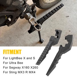 Dirt Bike Passenger Pegs for Ebike - PSLER Motorcycle Passenger Footpegs for Segway X160 X260 Electric Dirt Bike, Black