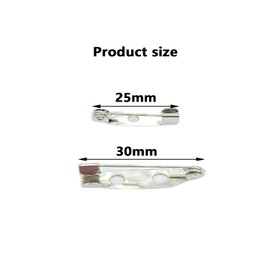 Pins Brooch Clasp, 100PCS Stainless Steel Safety Bar Pins, Brooch Clasp Pin Backs, Safety Catch Pins Craft Pinback Clasp Brooch (Silver, 1 Inch 50PCS, 1.2 Inch 50PCS)
