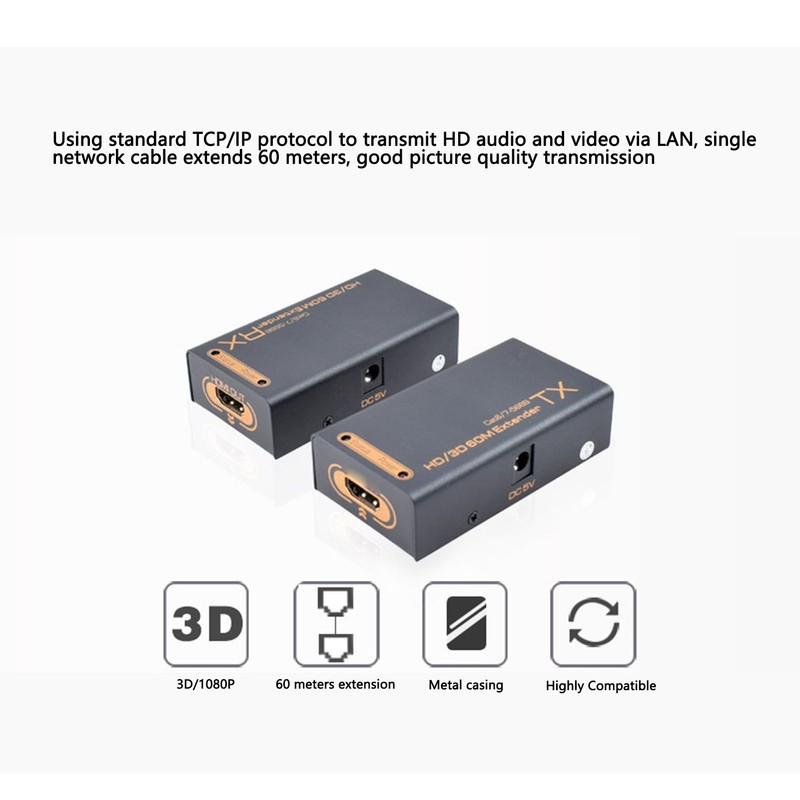 HD Multimedia Interface Extender By Single Cat 6/7‑5688 DC 5V