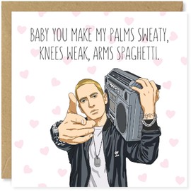 Beau Willows Baby You Make My Palms Sweaty! - Funny Valentine's Day Card Or Anniversary Card for Her Him Girlfriend Wife Husband Boyfriend