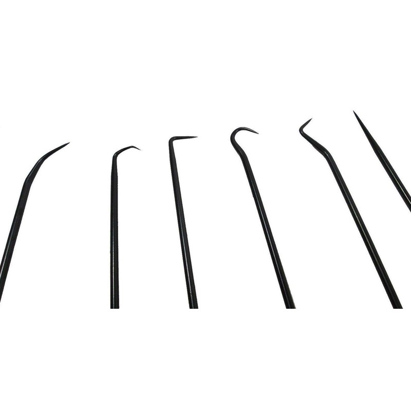 6PC EXTRA LONG REACH HOOK & PICK TOOL SET O-RING
