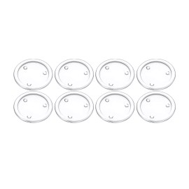 Langley Empire Candle 16pc Beveled 5" Round Coaster Glass Candle Holder Plate Clear Transparent Pillar