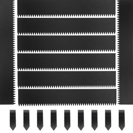 NexiPro Steel Landscape Edging 40" Lx8 H,8pcs Metal Landscape Edging with 9 Stakes,27Ft Easy-to-Install Garden Edging for Flexible Bend,No-Dig Lawn Edging Border for Yard Pathway Forestry,Black