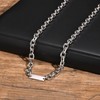 xuanhang Unisex Stainless Steel Bar Pendant Chain Necklace for Men