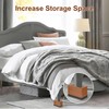 sourcing map 4-Pack Rectangle Bed Risers, 1.6 Inch Full Edge