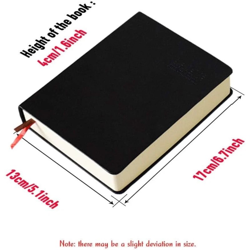 Lemical Black B6 Notebook 720 Pages Thick Leather Journal Gift