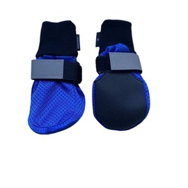 LONSUNEER Winter Paw Protector Dog Boots Waterproof Soft Sole and Nonslip Set of 4 Color Blue Size Medium