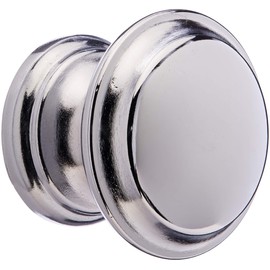Cosmas 4251CH Polished Chrome Cabinet Hardware Round Knob - 1-3/8" Diameter - Wide Base