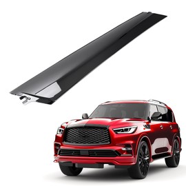 HECASA A Pillar Molding Cover Compatible with 2011-2013 Infiniti QX56 2014-2023 QX80 2017-2023 Nissan Armada Front Windshield Trim Panel Replacement for 76837-1LA0A 76837-6JR0A Plastic Left Side