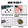 Pine & Linen 200Pcs Bronze Durable Round Dome Studs, Claw