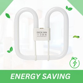 DECK INN 16 Watt 4 Pin 2D 3500 Kelvin Low Energy Saving Lamp White,1050 Lumen Warm White