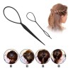 Kit Shaper Cabello Diadema Scrunchies Ligas Tiara Accesorios Negro 33pcs