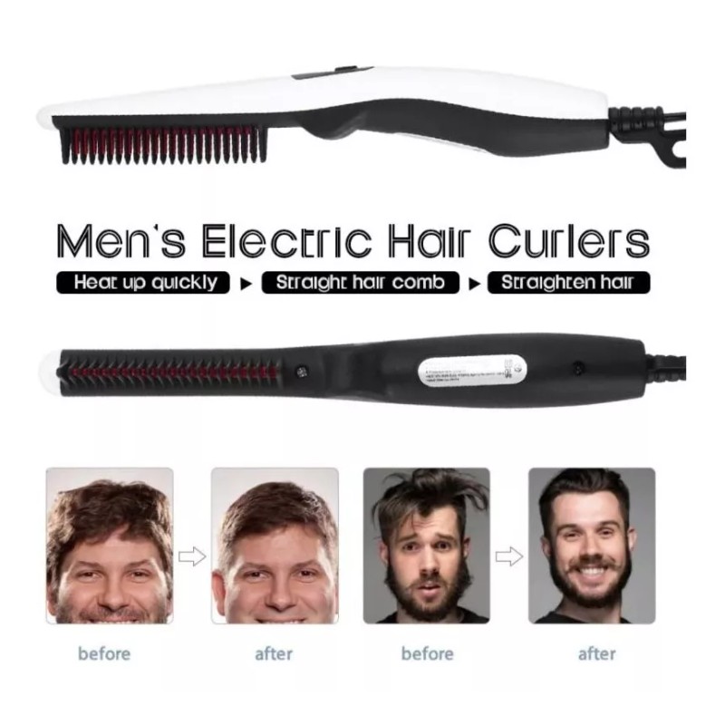Kcysta Cepillo Peine, Plancha De Pelo Eléctrica, Moldeador Masculin