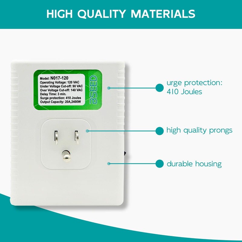 BSEED Surge Protector, Surge Protector Outlet for Refrigerator, Wall Power