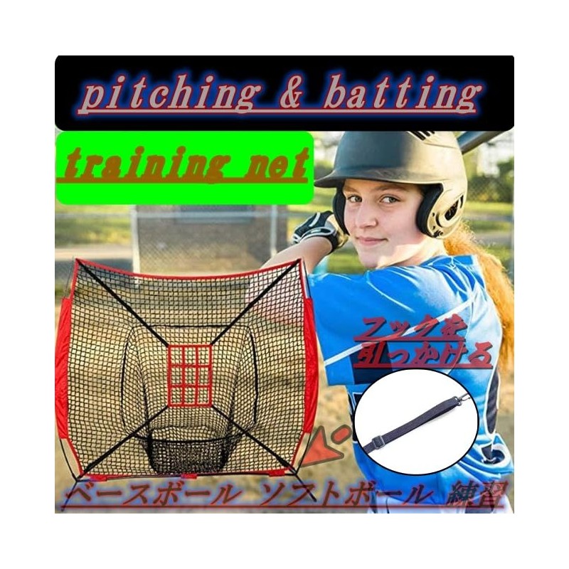 ASPALAND ストライクゾーンターゲットネット ピッチングネット 投球 打撃 野球 ベースボール ソフトボール トレーニング (ブルー)