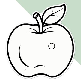 Large 210mm 'Apple' Permanent Sticker Decal for Cars/Windows/Bins/Walls etc (DW00092286)