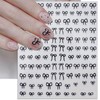 IDDFEVE Bow Nail Art Stickers - White Black Mini Bow