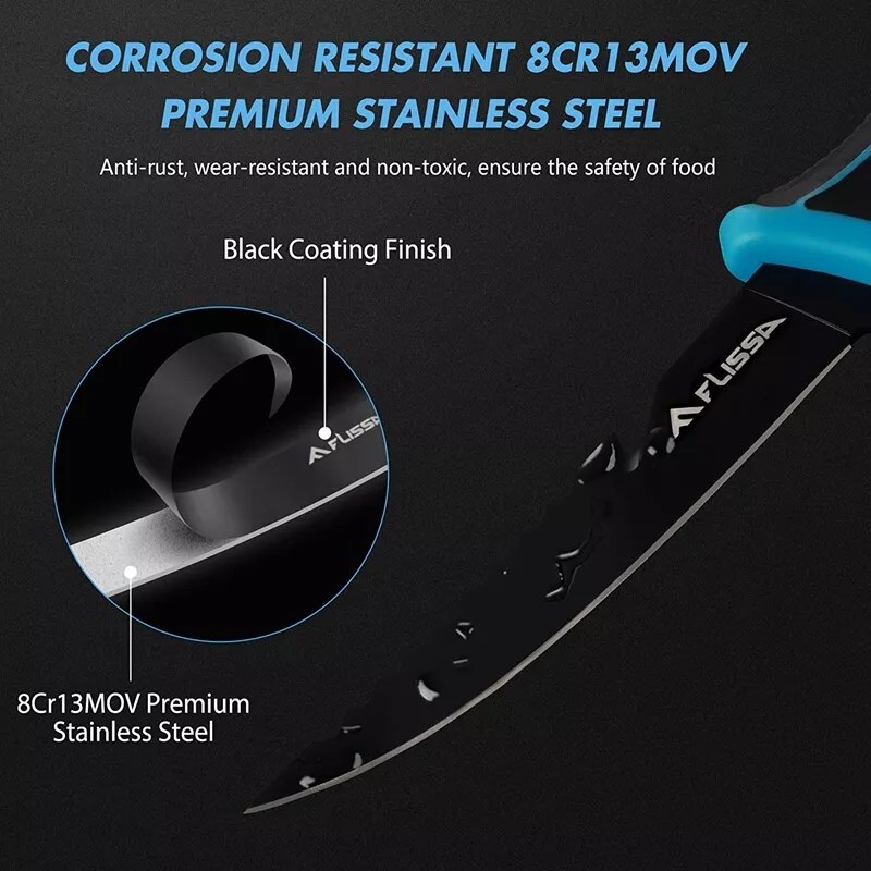 FLISSA 4-Piece Fillet Knife Set Boning Knife & Bait Knives