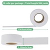 KIWIHUB 12 Pack White Flagging Tape, Non-Adhesive Plastic Ribbon Neon