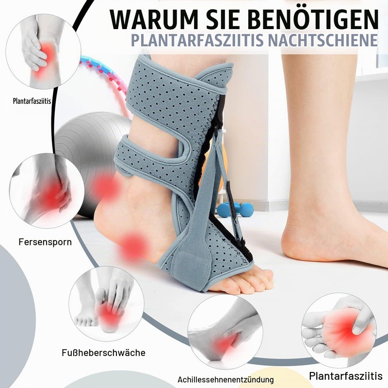 DERJLY Plantar Fasciitis Night Splint, Plantar Fasciitis Relief Brace with