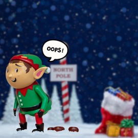 Boxer Gifts Pooping Elf Poop Candy Toy for Kids - Jelly Bean Dispenser - Funny Stocking Stuffers Boys & Girls - Christmas Novelty Toys